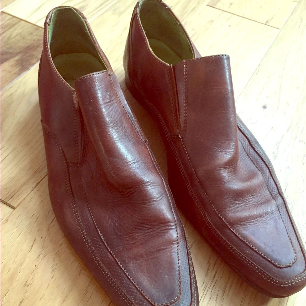 Brown leather dress/casual shoes